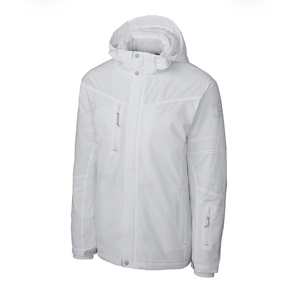 Cutter & Buck Sanders Jacket Men XL White Waterproof Ski MCO00874 $235 Snowboard